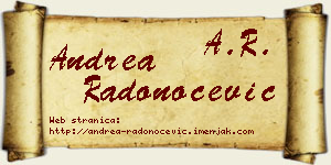 Andrea Radonoćević vizit kartica